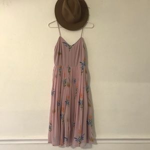 Asos dusty rose floral dress